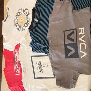 Lot of 5 Volcom RVCA Mens shirts